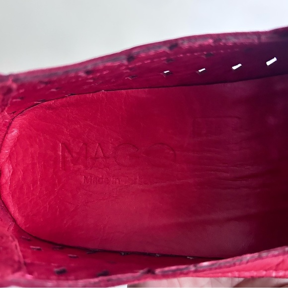 Red Mago Perforated Leather Slip On Walking Shoe Sneaker Size 8 - Picture 10 of 15